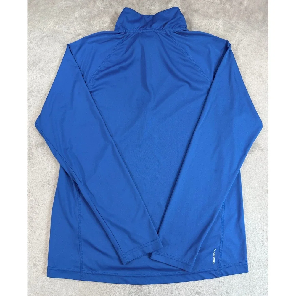 The North Face Mens Quarter Zip FlashDry Pullover Jacket Blue Large